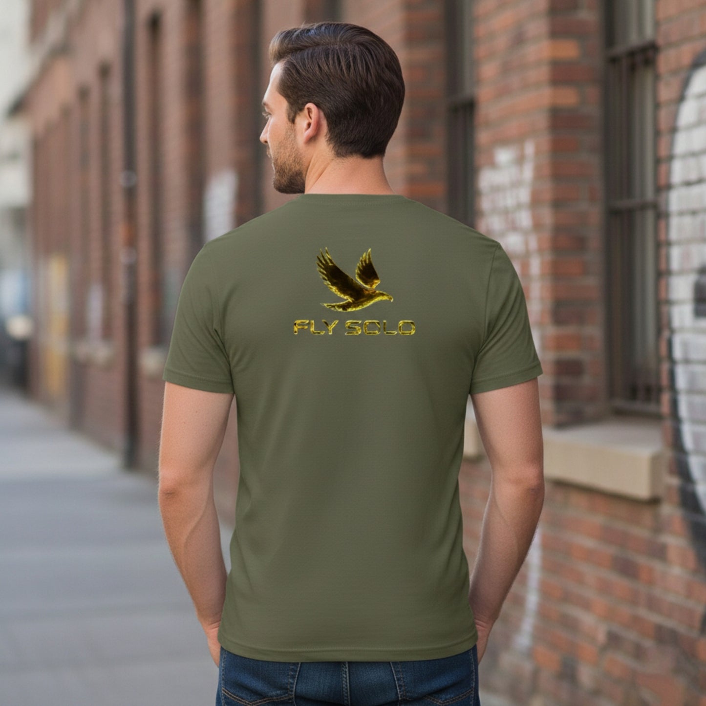 Outspoken Designs 03-01 "Fly Solo" Designer Gildan Men's Softstyle T-shirt (11 colors)