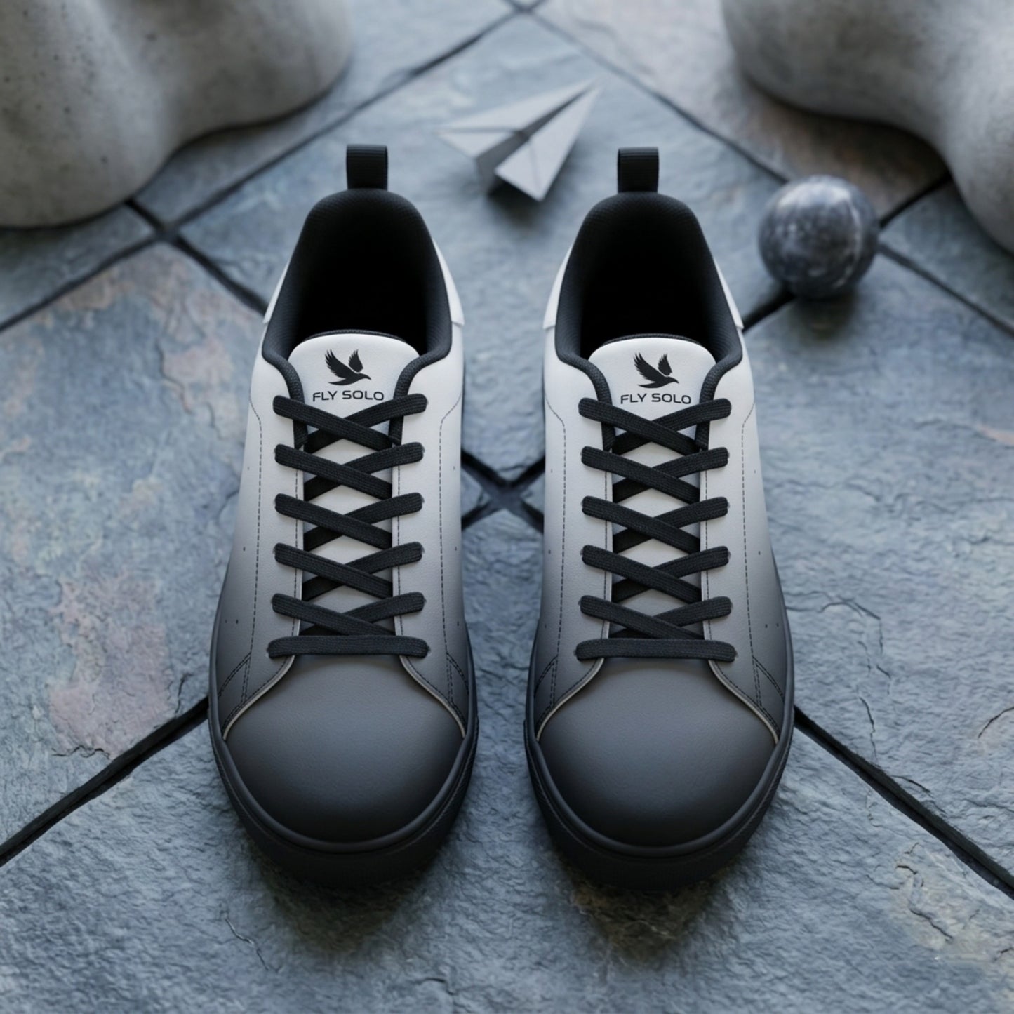 "Fly Solo" Night/Day | Men's Low Top PU Leather Sneakers