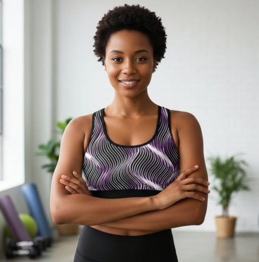 Orot (The Lights) Series: OR ARGAMAN | Royal Light (Purple) Sports Bra