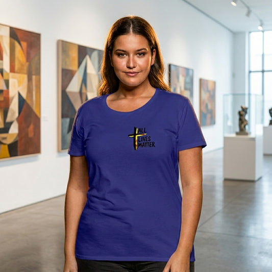"All Lives Matter" (01-01) | Women's Premium Cotton Tee | 10 colors