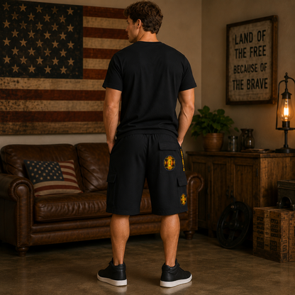 Hebrew World 01-02 Royal Radiance Heavyweight Cargo Shorts