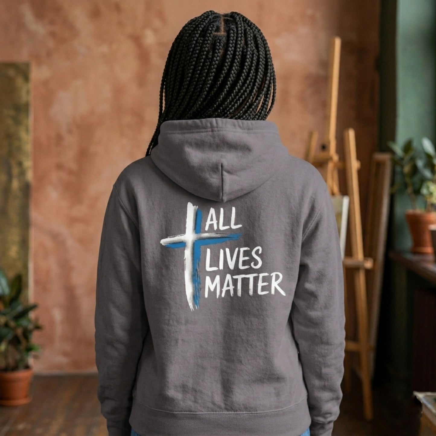 Outspoken Designs 04-02 "All Lives Matter" Designer Champion S700 Unisex Hoodie (2 colors)