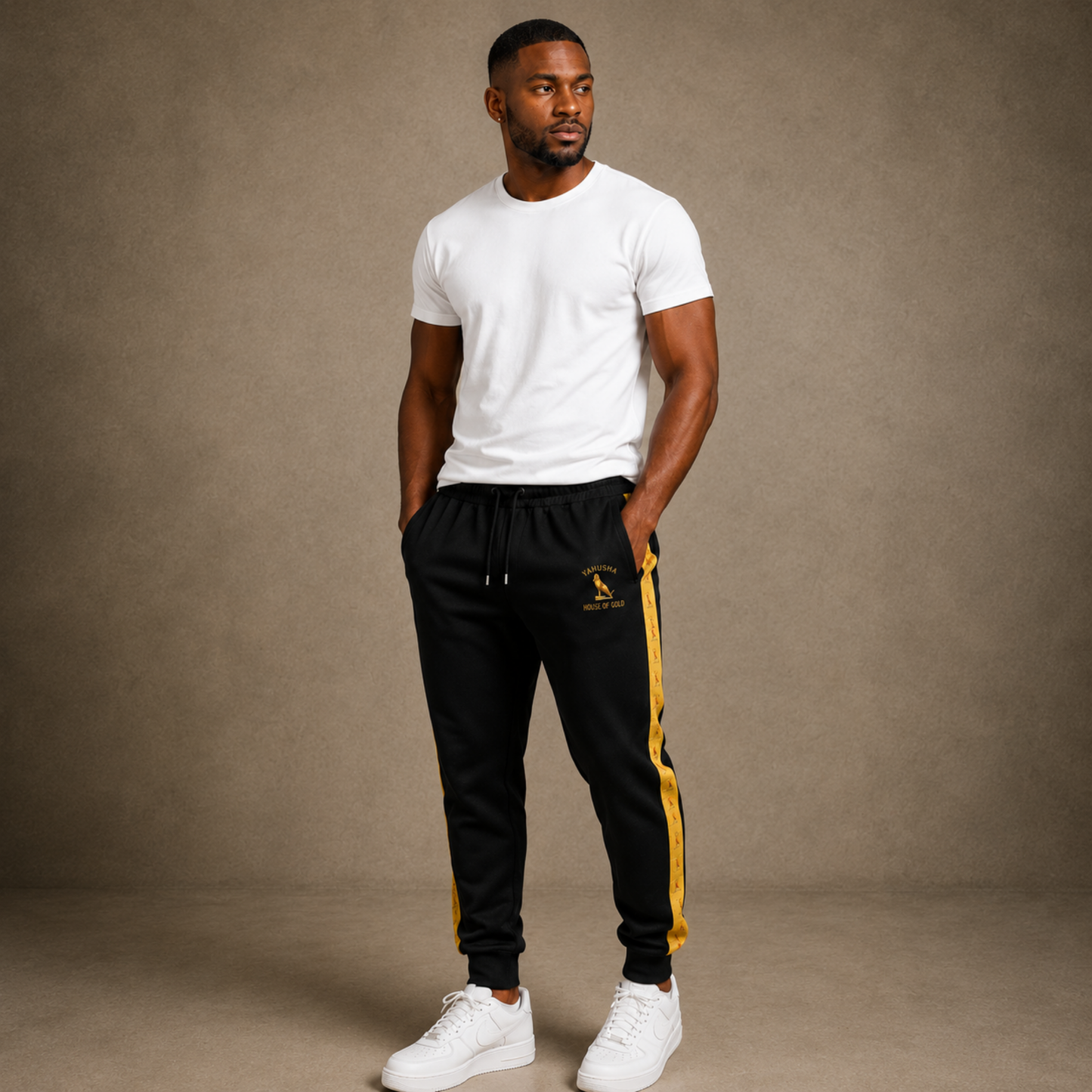 Yahusha-El León de Judá 01 Pantalones deportivos de diseñador para hombre 