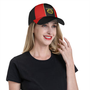 Gorra de béisbol roja con visera curva de diseño A-Team 01 