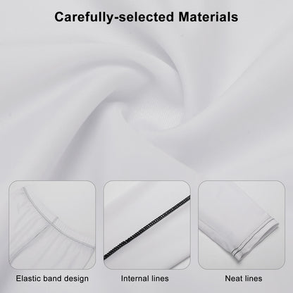 Close-up fabric details of the leggings highlighting the elastic band design, internal lines, and neat stitched hems.
