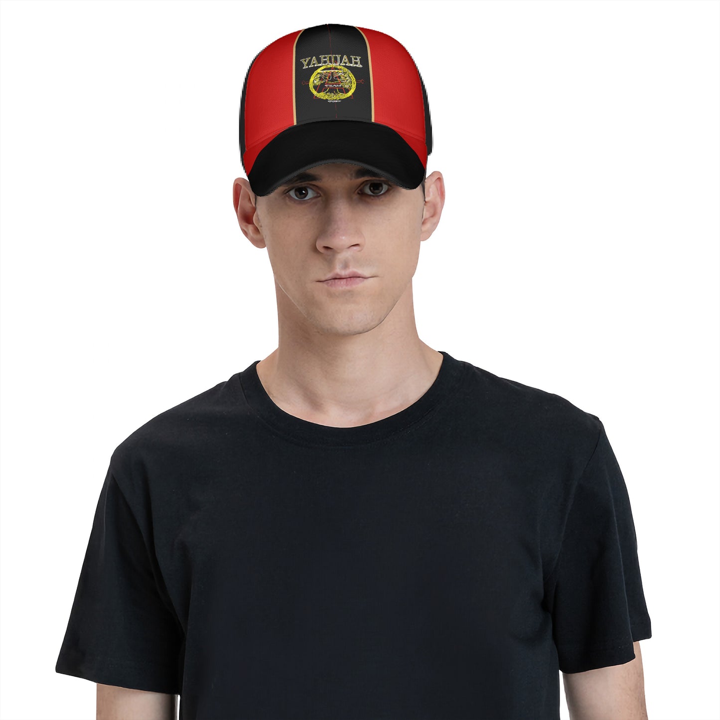 A-Team 01 Red Designer Curved Brim Baseball Cap