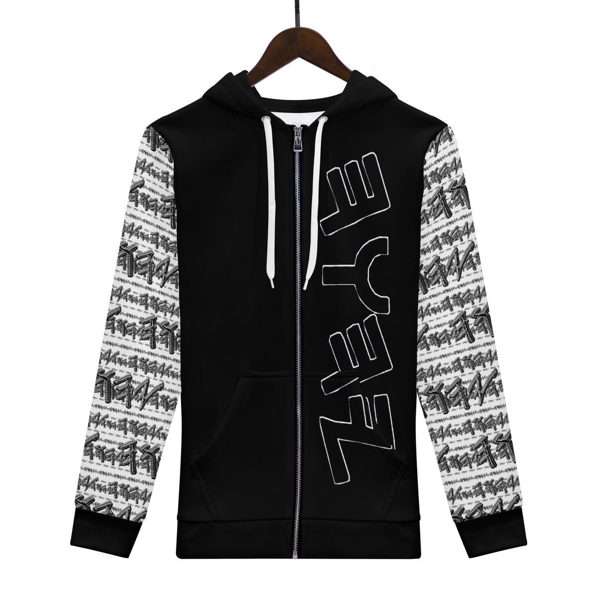 Most High God - Yahuah 01-01 White Ladies Designer Full Zip Hoodie