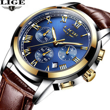 Load image into Gallery viewer, LIGE Quartz 30m Waterproof Multifunction Luminous Male Business Watch (7 colors)