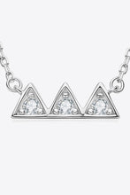 Load image into Gallery viewer, Moissanite Triangle Platinum Plated Necklace