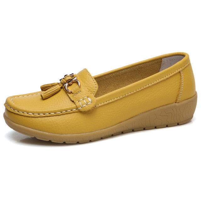 Genuine Leather Lady Loafers