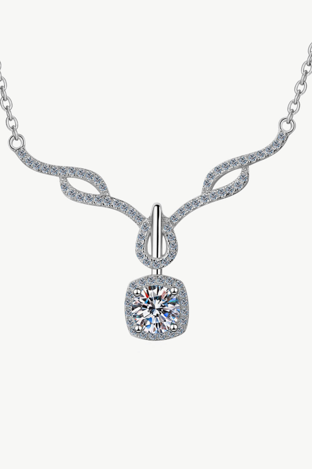 Right On Trend Moissanite Solitaire Pendant Necklace