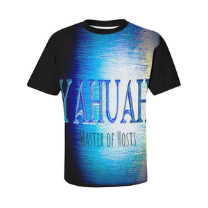 Yahuah-Master of Hosts 01-01 Camiseta con bolsillo de parche para hombre 