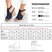 Load image into Gallery viewer, Peep Toe Suede Wedge Ankle Strap Shoes