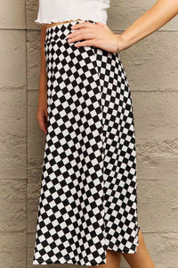 Ninexis Wide Waistband Flare Midi Skirt (3 colors)
