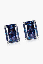 Load image into Gallery viewer, Rectangle 2 Carat Moissanite 4 Prong Stud Earrings