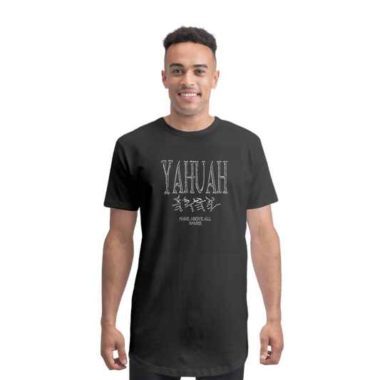 Yahuah-Name Above All Names 01-01 Designer Bella + Canvas Men's Premium Cotton Long  T-shirt