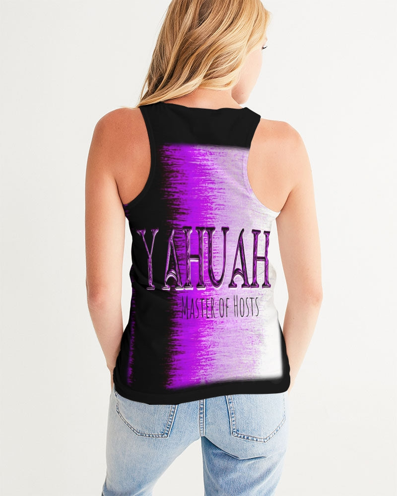 Yahuah-Master of Hosts 01-02 Camiseta sin mangas de diseñador para mujer con espalda cruzada