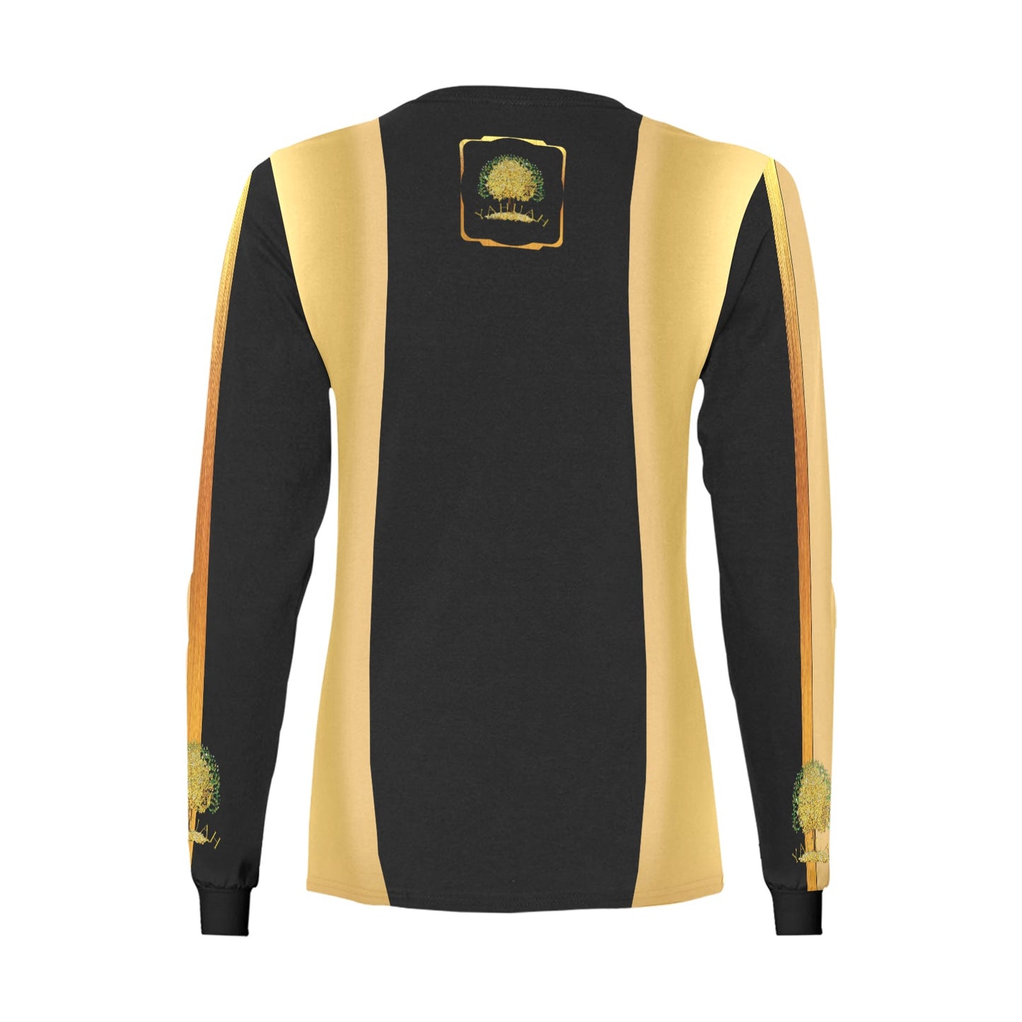 Yahuah-Tree of Life 03-01 Ladies Designer Slim Fit Long Sleeve T-shirt