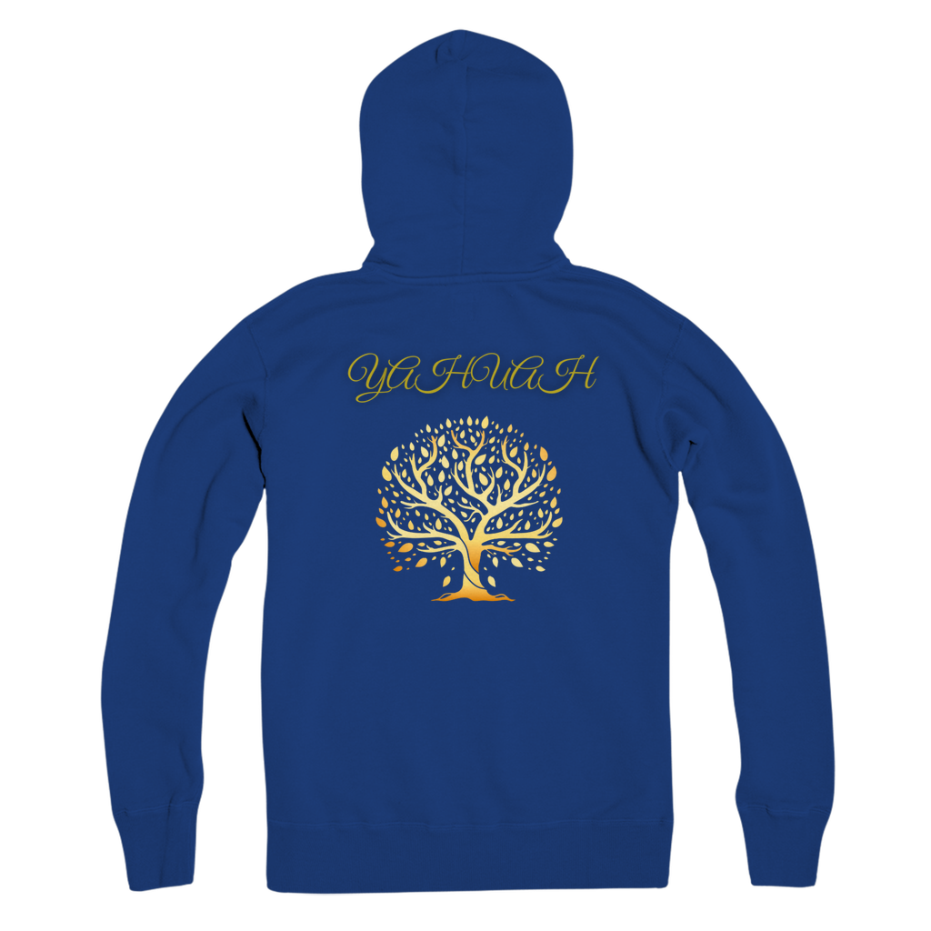 Yahuah-Tree of Life 01 Designer Bella + Canvas Premium Adult Full Zip Hoodie (6 colors)