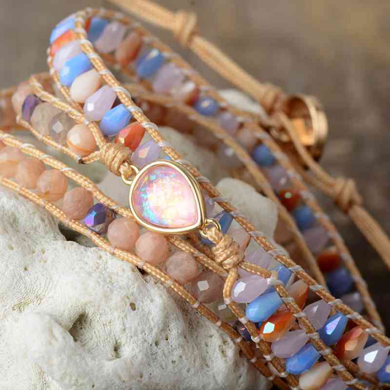 Opal Beaded Layered Bracelet