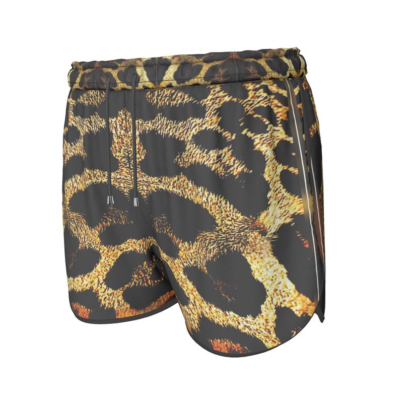 Pantalones cortos para correr de diseñador para mujer TRP Leopard Print 01 