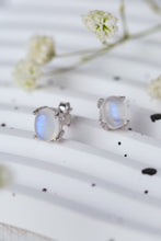 Load image into Gallery viewer, Natural Moonstone 925 Sterling Silver Stud Earrings