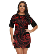 Load image into Gallery viewer, TRP Maze 01-01 Designer Round Neck Short Sleeve Bodycon Mini Dress