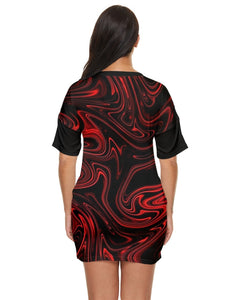 TRP Maze 01-01 Designer Round Neck Short Sleeve Bodycon Mini Dress