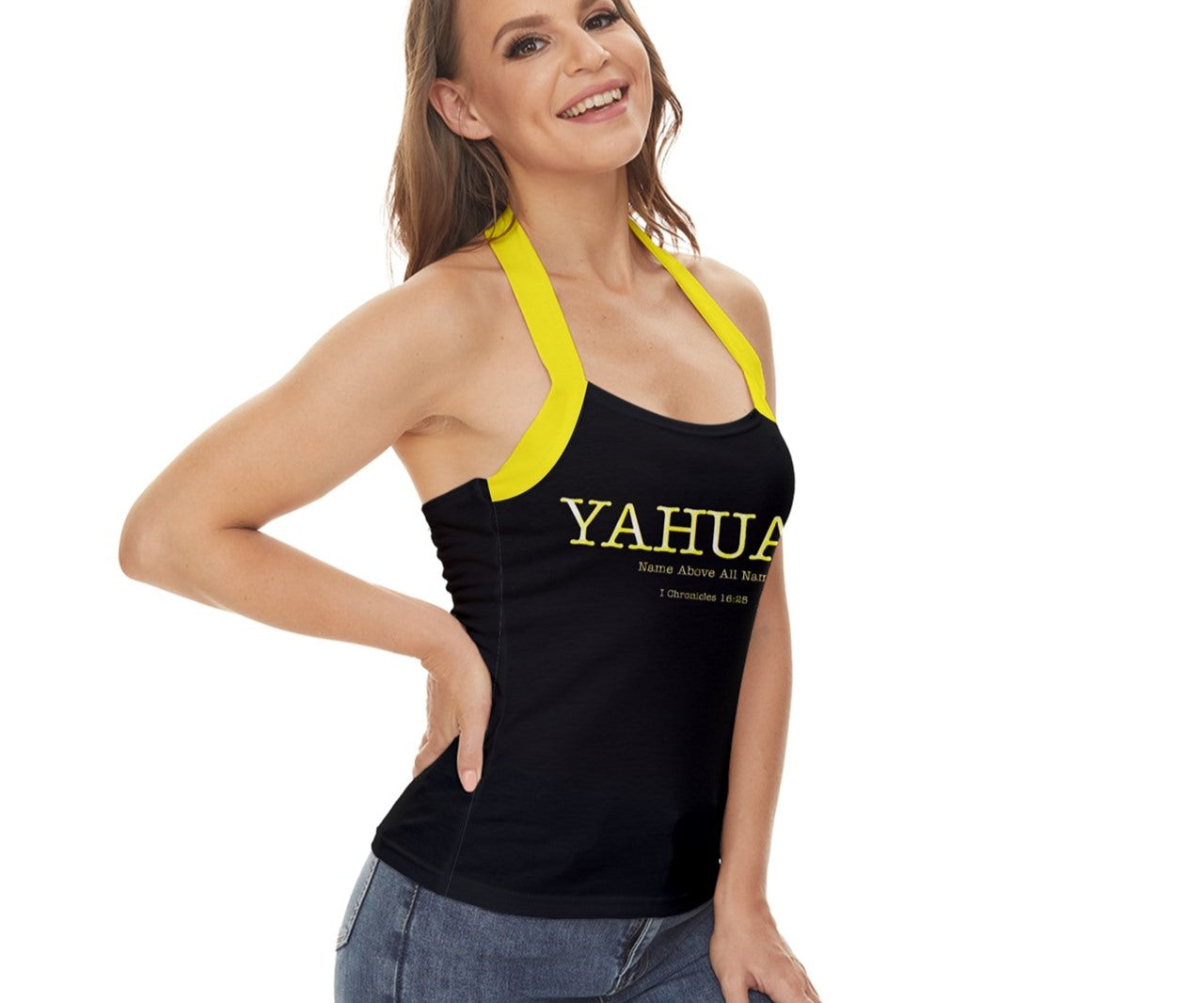 Yahuah-Name Above All Names 02-02 Designer Basic Halter Top