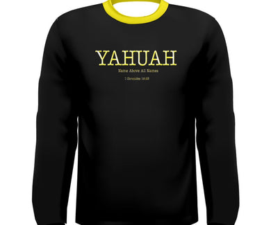 Yahuah-Name Above All Names 02-02 Camiseta de manga larga de diseñador para hombre 