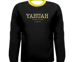 Yahuah-Name Above All Names 02-02 Camiseta de manga larga de diseñador para hombre 