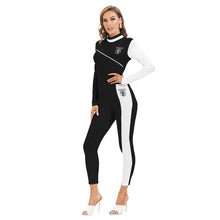 Load image into Gallery viewer, Yahuah-Tree of Life 02-06 Yin Yang Ladies Designer Long Sleeve High Neck Jumpsuit with Zipper (Style 01)