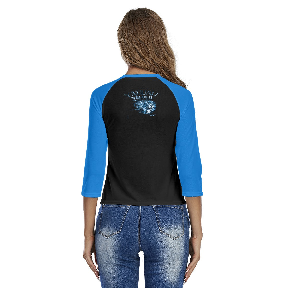 Yahuah Yahusha 01-06 Ladies Designer Slim Fit 3/4 Raglan Sleeve T-shirt