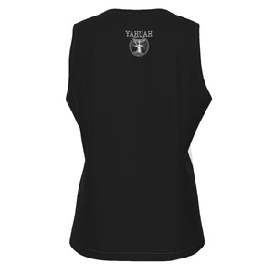 Yahuah-Tree of Life 02-06 Yin Yang Ladies Designer Sleeveless T-shirt (Style 02)