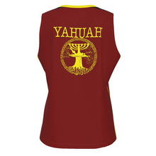 Load image into Gallery viewer, Yahuah-Tree of Life 02-01 Red Ladies Designer Sleeveless T-shirt