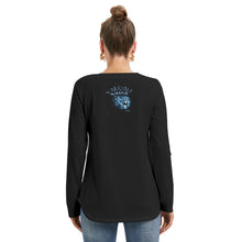 Load image into Gallery viewer, Yahuah Yahusha 01-06 Designer Long Sleeve V-neck Lace Up Front T-shirt