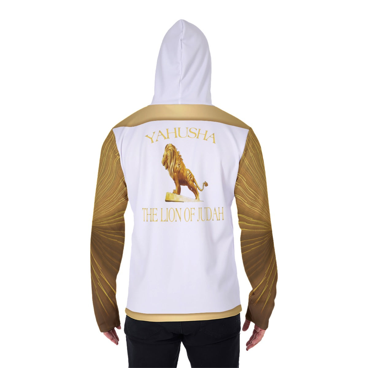 Yahusha-The Lion of Judah 01 Voltage Men's Designer Pullover Hoodie with Face Mask