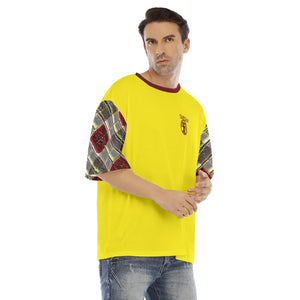 Yahuah Logo 02-02 Camiseta de diseñador con hombros caídos para hombre 
