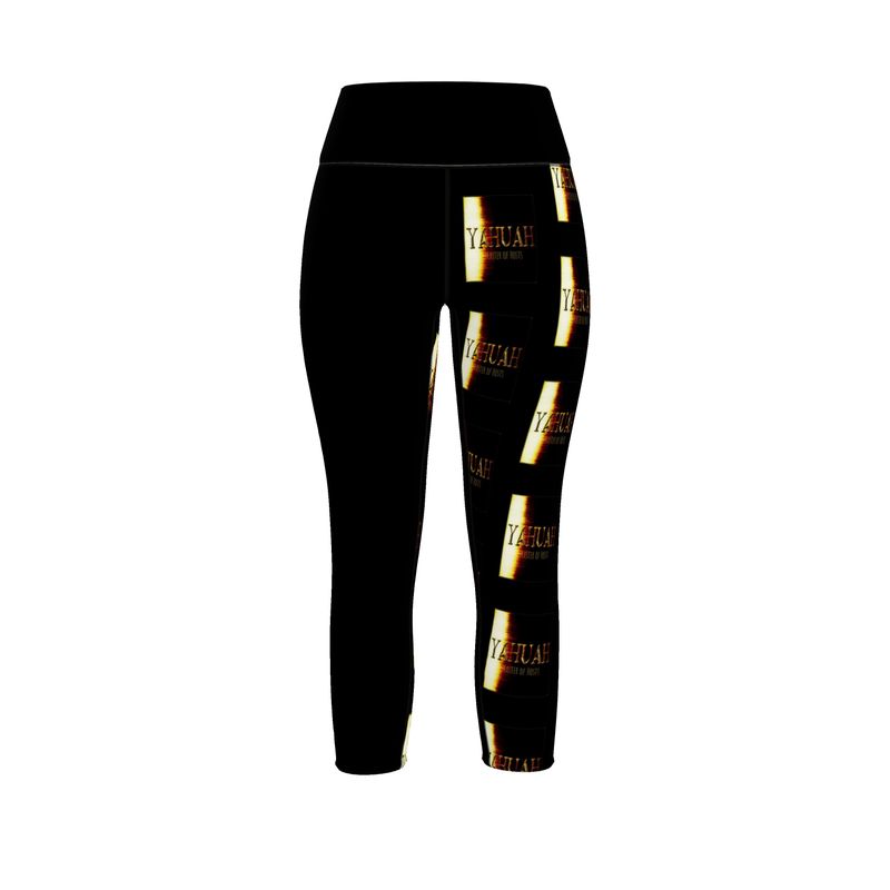 Yahuah-Master of Hosts 01-03 Designer Capri Sports Leggings