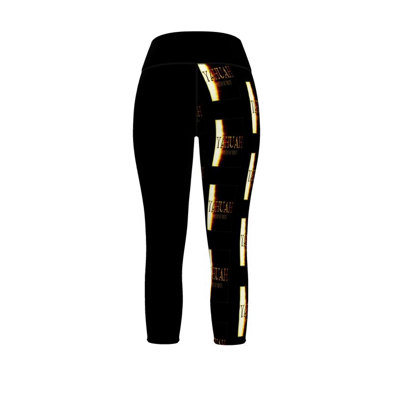 Yahuah-Master of Hosts 01-03 Designer Capri Sports Leggings