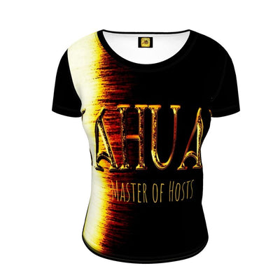 Yahuah-Master of Hosts 01-03 Camiseta con cuello redondo de diseñador para mujer 