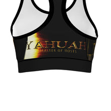 Cargar imagen en el visor de la galería, Yahuah-Master of Hosts 01-03 Sujetador deportivo de diseñador 