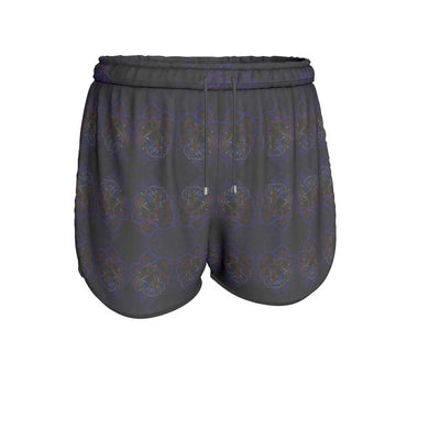 Estampados florales: pantalones cortos para correr de diseñador para mujer con estampado Roses 01 