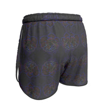 Cargar imagen en el visor de la galería, Estampados florales: pantalones cortos para correr de diseñador para mujer con estampado Roses 01 