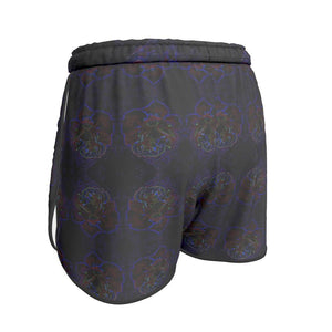 Estampados florales: pantalones cortos para correr de diseñador para mujer con estampado Roses 01 