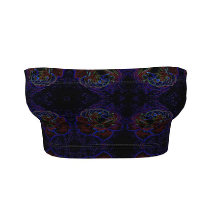 Floral Embosses: Roses 01 Designer Bandeau Top