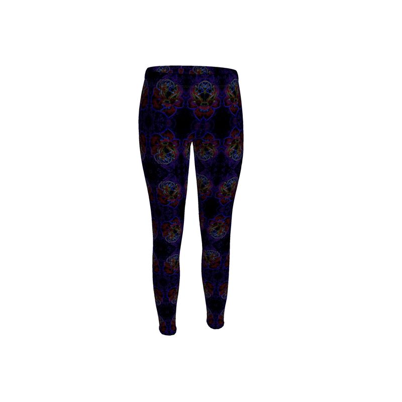 Floral Embosses: Roses 01 Patterned Designer Leggings