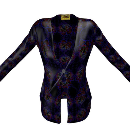 Floral Embosses: Roses 01 Designer Jersey Cardigan