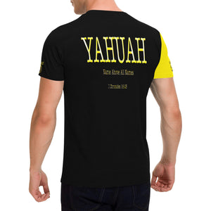 Yahuah-Name Above All Names 02-02 Camiseta con bolsillo de parche para hombre (Estilo 01) 