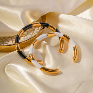 18K Gold Plated Stainless Steel Bangle Bracelet (6 styles)